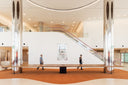 Massive 11-meter bespoke oak table for Champalimaud Foundation by Junto