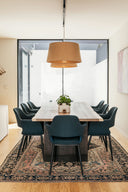 Bespoke solid Kambala wood dining table by Junto for Ten project