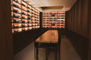 Minimalist bespoke dining table handcrafted from solid French Oak