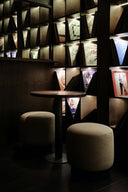 Custom solid chestnut bar tables and high seating for The Front Bar Lisbon