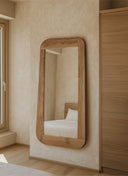Custom furniture Aura Mirror in a modern hallway acting as a functional architectural detail