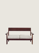 Juntowd Alba Sofa: a bespoke furniture piece for outdoors, featuring a solid wood frame and architectural silhouette
