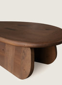 Low 40cm high Matiz Coffee Table by Juntowd, featuring a solid wood frame and a grounded, architectural presence.