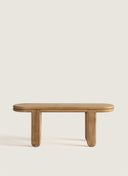 A 110cm long Travessa Bench, a compact custom furniture solution for narrow hallways and minimalist living spaces.